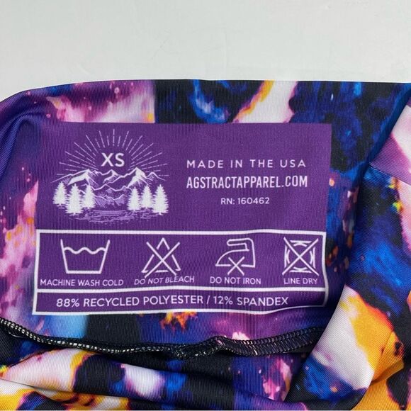 NEW Agstract Apparel Lotus Multi Color Leggings Size XS 7/8 Length - Picture 7 of 7